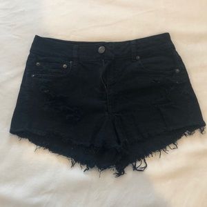 American eagle hi-rise festival stretch jean short